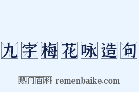 九字梅花咏造句是什么意思的图片